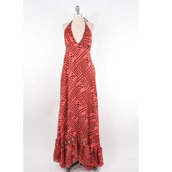 Anthropologie Dresses & Skirts - Daughters of the Liberation Red Silk Maxi Dress